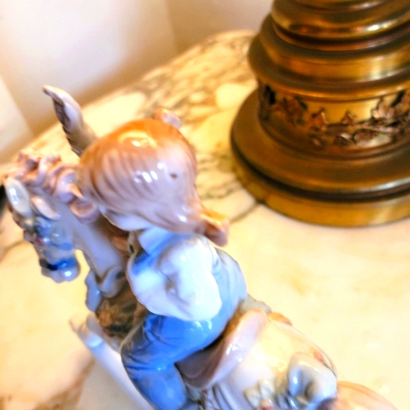 1991 Vintage Paul Sébastien Girl on Rocking Horse - Picture 5 of 6